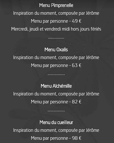 Alchemille Menu 20novl'Alchemille Restaurant_Kaysersberg_2019 We chose the 63€ surprise Menu Oxalis (which by the end was 11 courses!)